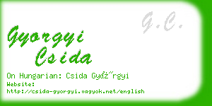 gyorgyi csida business card